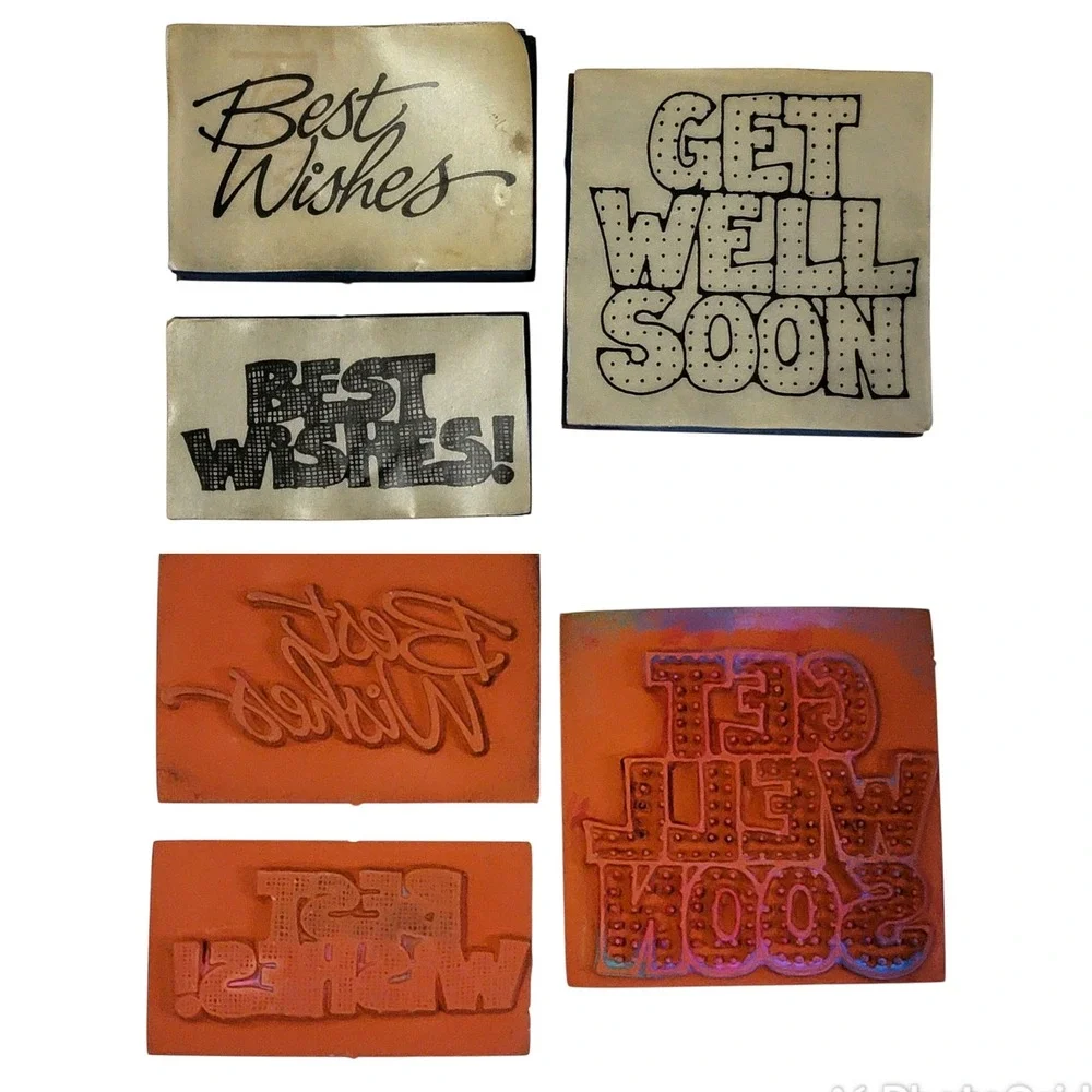 VTG Sayings & Phrases Rubber Stamps Lot of 21 Birthday Thank You Get‎ Well Soon